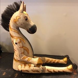 Pier 1 Posable Wooden Zebra